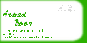 arpad moor business card